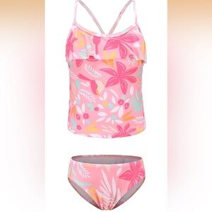 Girls Two Piece Swimsuits Tankini Bathing Suit for Kids Hawaiian Swimwear Set